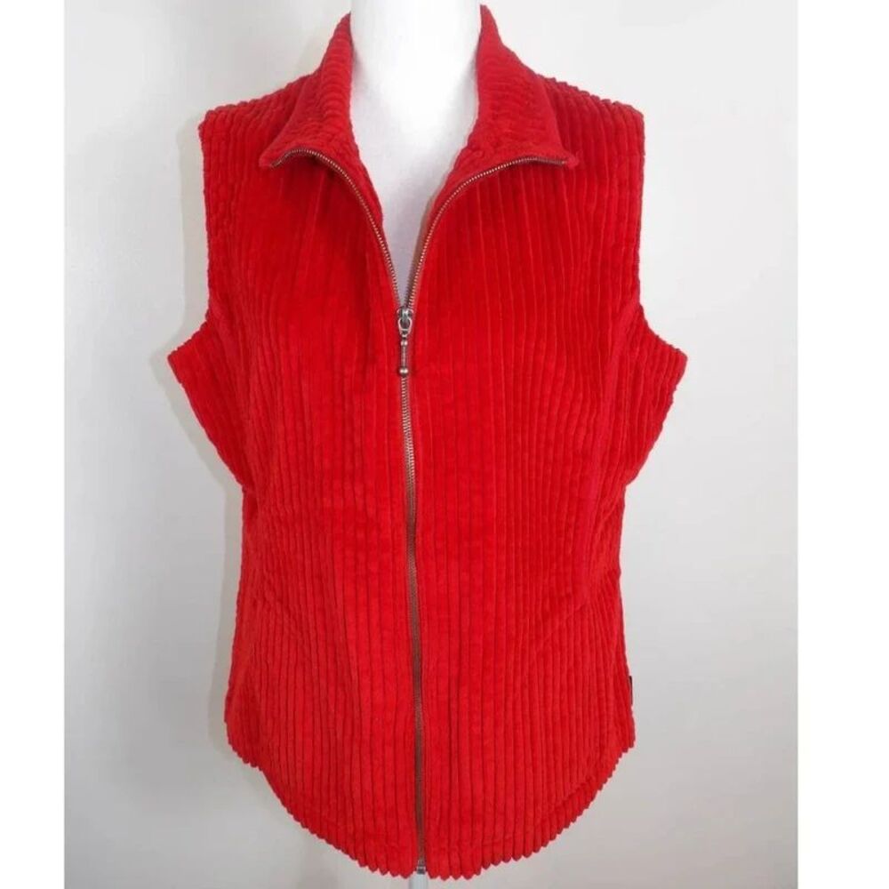 Woolrich Red Corduroy Christmas Vest / Xmas Vest Size Medium / Country Core